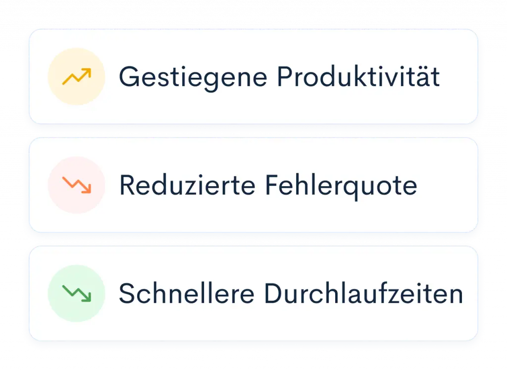 Die Vorteile von Sagacity umfassen höhere Produktivität, geringere Fehlerquote und schnellere Bearbeitungszeit